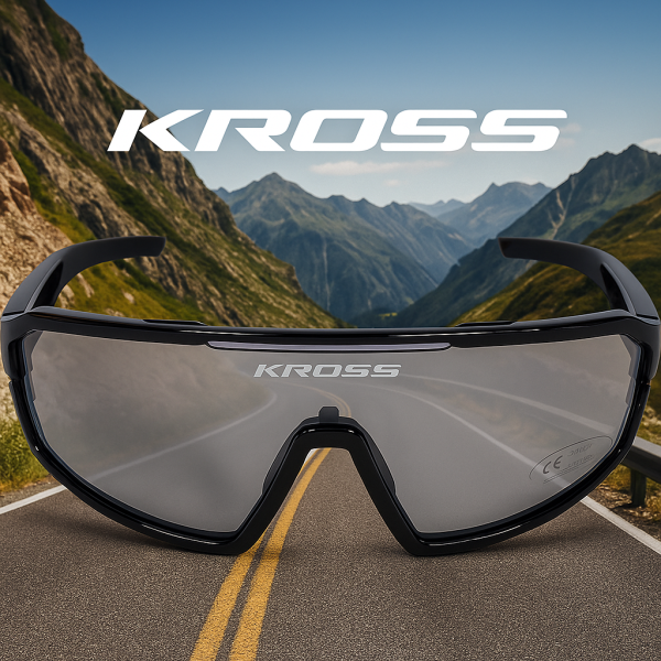 Afbeelding laden in galerijviewer, Kross fietsbril fly uv400 meekleurende lenzen - zwart frame
