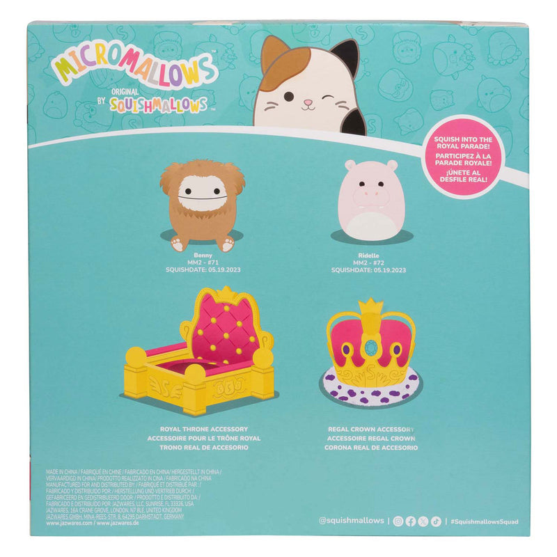 Afbeelding laden in galerijviewer, Squishmallows micromallows pluche 6,5cm 2-pack + 2 accessoires 18,5x19,5cm | 6 stuks
