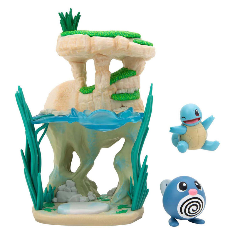 Afbeelding laden in galerijviewer, Jazwares pokémon environment figuren set - poliwag squirtle
