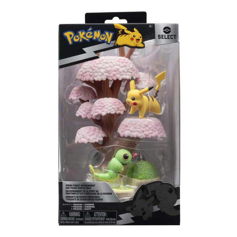 Afbeelding laden in galerijviewer, Jazwares pokémon environment figuren set - caterpie pikachu
