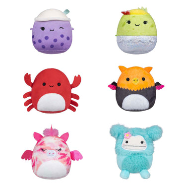 Squishmallows knuffel pluche micromallows - myrnam henley, carlos, anjara, joelle, poplina, 6-pack