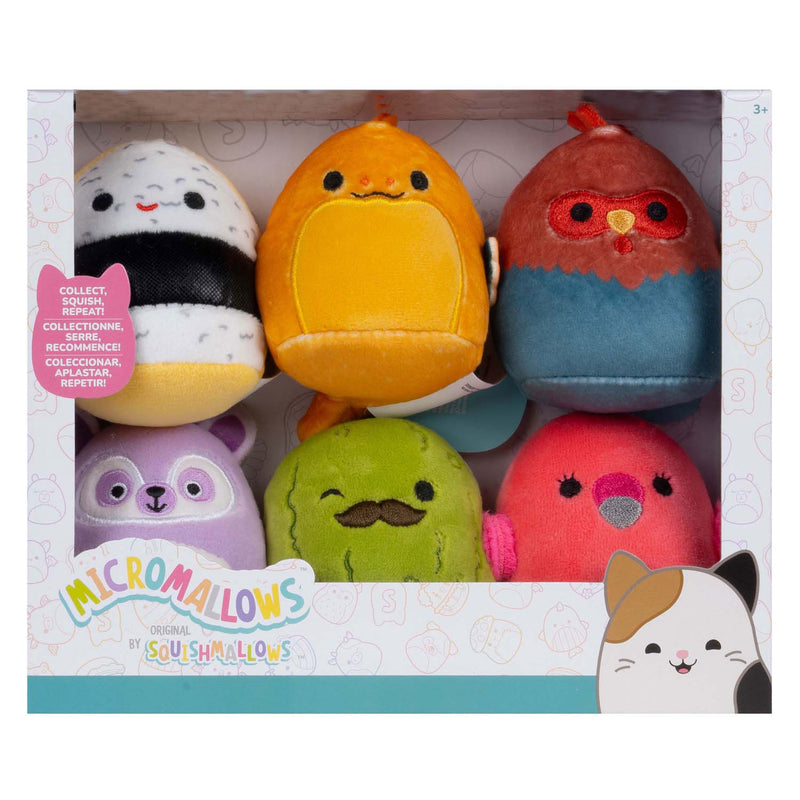 Afbeelding laden in galerijviewer, Squishmallows knuffel pluche micromallows - charles, onel, mo, cookie, reed, layla, 6-pack
