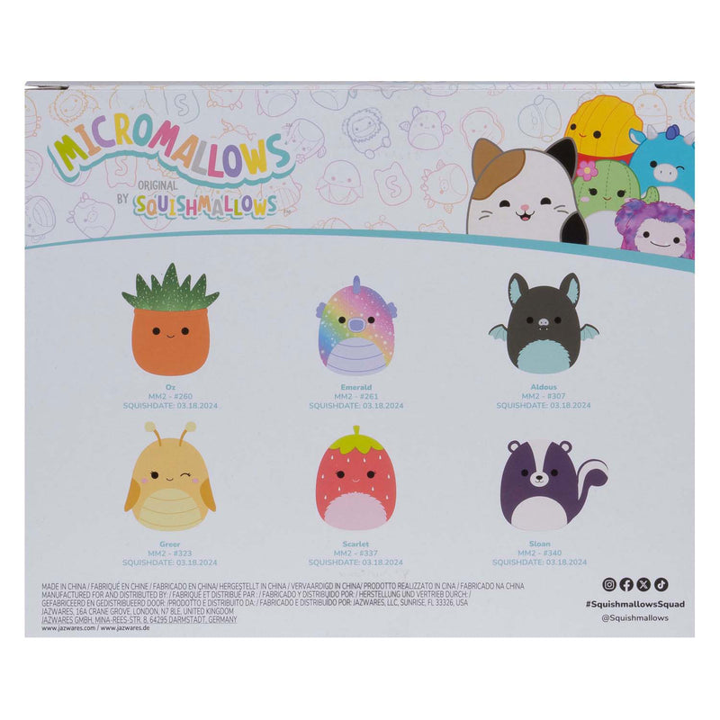 Afbeelding laden in galerijviewer, Squishmallows knuffel pluche micromallows - greer, sloan, emerald, oz, scarlet, ald, 6-pack
