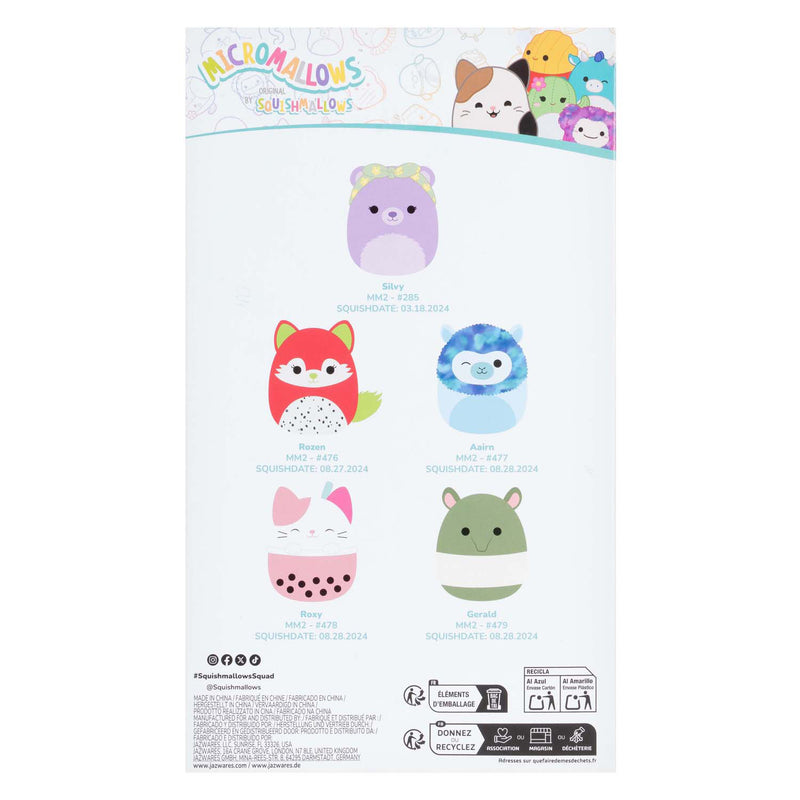 Afbeelding laden in galerijviewer, Jazwares squishmallows knuffel pluche - micromallows silvy, rozen, aarin, roxy, gerald - 5dlg.
