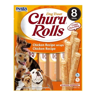 Afbeelding laden in galerijviewer, Inaba dog churu rolls chicken recipe wraps
