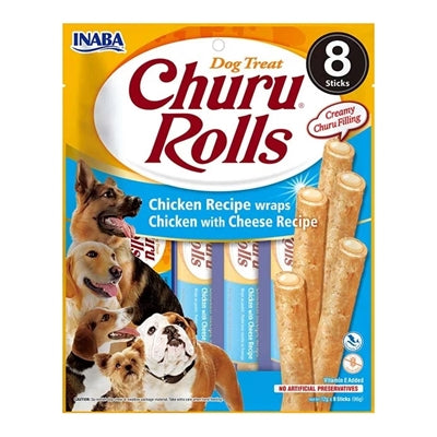 Afbeelding laden in galerijviewer, Inaba dog churu rolls chicken recipe wraps with cheese
