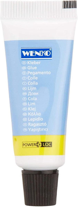 Wenko wandlijm power-loc-systeem 7 x 2 x 2 cm blauw wit zwart