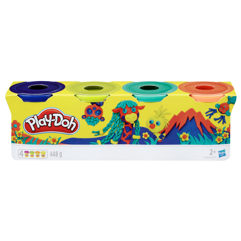 Afbeelding laden in galerijviewer, Play-Doh 4-Pack (Wilde Kleuren)
