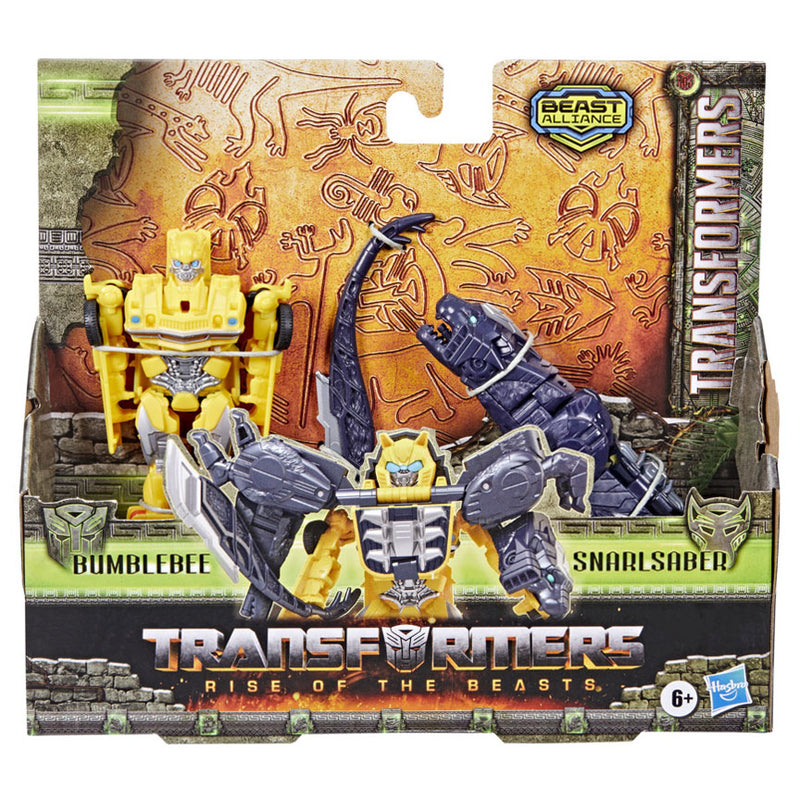 Afbeelding laden in galerijviewer, Hasbro Transformers Rise of the Beasts Combiner Actiefiguren Bumblebee Snarlsaber
