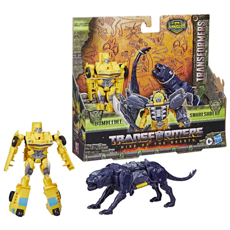 Afbeelding laden in galerijviewer, Hasbro Transformers Rise of the Beasts Combiner Actiefiguren Bumblebee Snarlsaber
