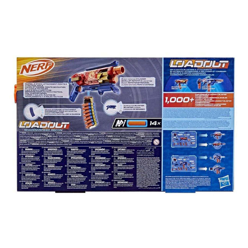 Afbeelding laden in galerijviewer, Nerf loadout shadowspeed recon blaster met 14 n1-darts
