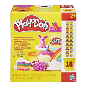 Play-doh fantaseer maar raak 18-pack - boetseerklei kinderen - speelklei play-doy potjes - 18 verschillende kleuren