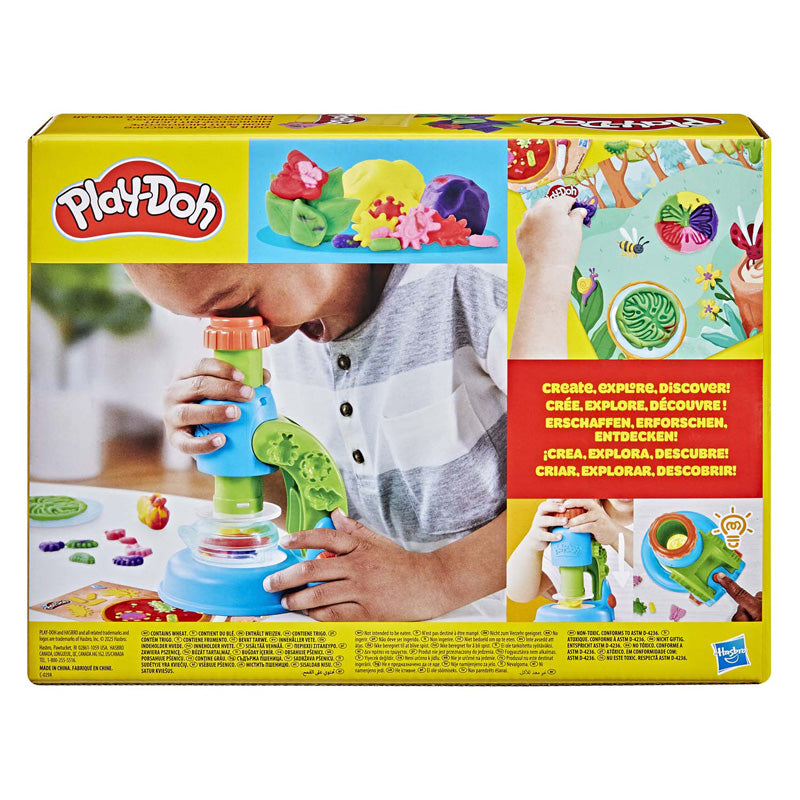 Afbeelding laden in galerijviewer, Play-doh microscoop met licht speelset - boetseerklei - 5 potjes - knutselen voor kinderen
