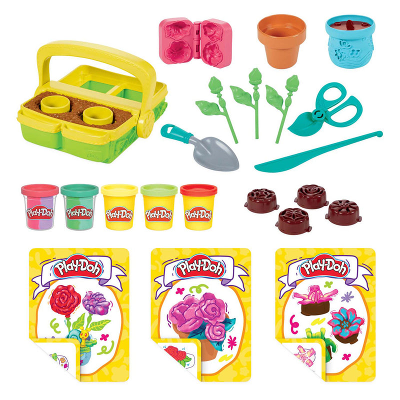 Afbeelding laden in galerijviewer, Play-doh bloeiende bloemen speelset - boetseerklei - inclusief 5 potjes
