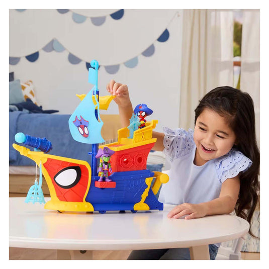 Spidey water-webs ahoy pirantenschip met bubbels - incl. bellenblaas