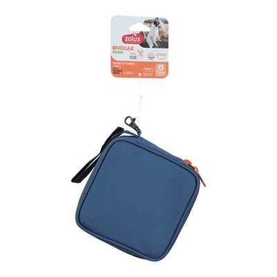 Afbeelding laden in galerijviewer, Zolux bvk 2in1 opvouwbare voerbak en drinkbak blauw
