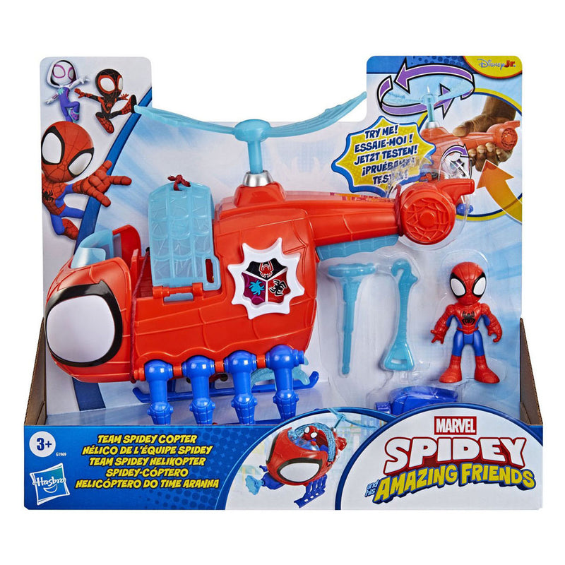 Afbeelding laden in galerijviewer, Hasbro spidey met spidey copter speelgoedhelicopter
