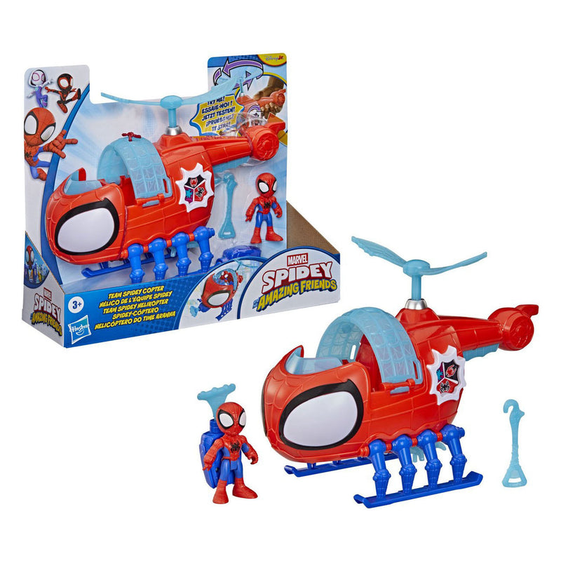 Afbeelding laden in galerijviewer, Hasbro spidey met spidey copter speelgoedhelicopter
