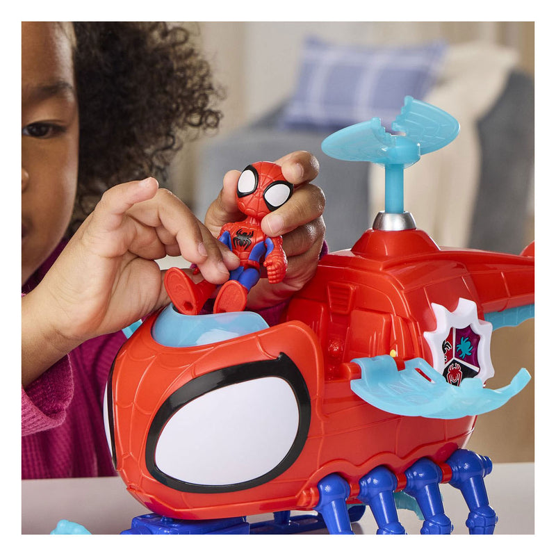 Afbeelding laden in galerijviewer, Hasbro spidey met spidey copter speelgoedhelicopter
