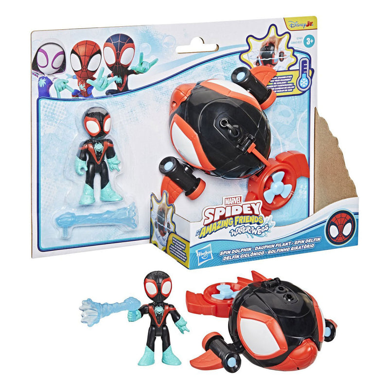 Afbeelding laden in galerijviewer, Spidey and his amazing friends marvel water-webs spin dolphin - speelgoedonderzeeër
