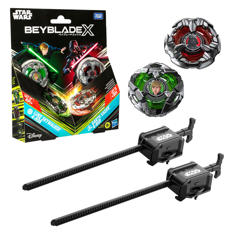 Afbeelding laden in galerijviewer, Beyblade x en star wars, luke skywalker 4-80b vs. darth vader 4-60b multipack
