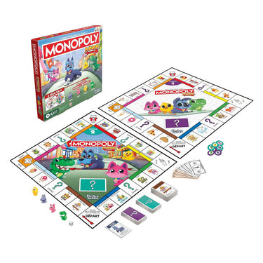 Monopoly junior-bordspel - 2 spellen in 1 - fransie editie