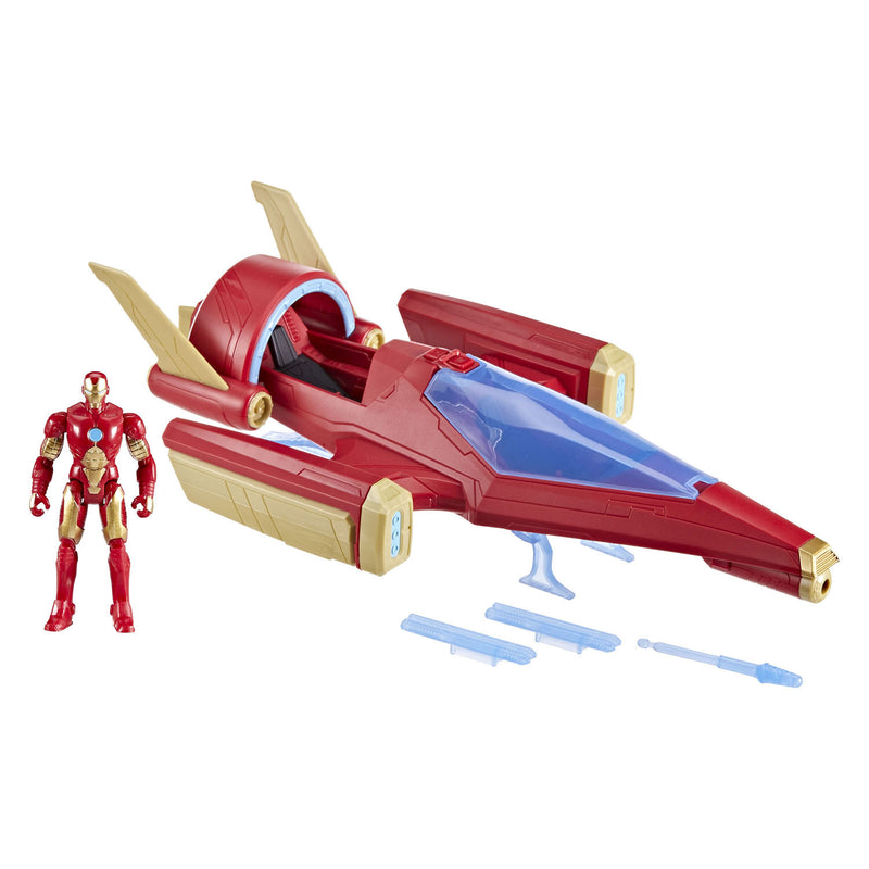 Afbeelding laden in galerijviewer, Hasbro avengers epic hero series iron man repulsor blast battle jet
