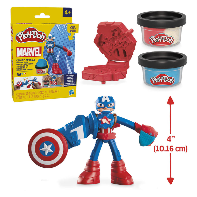 Afbeelding laden in galerijviewer, Play-doh marvel captain america stempelschild - boetseerklei
