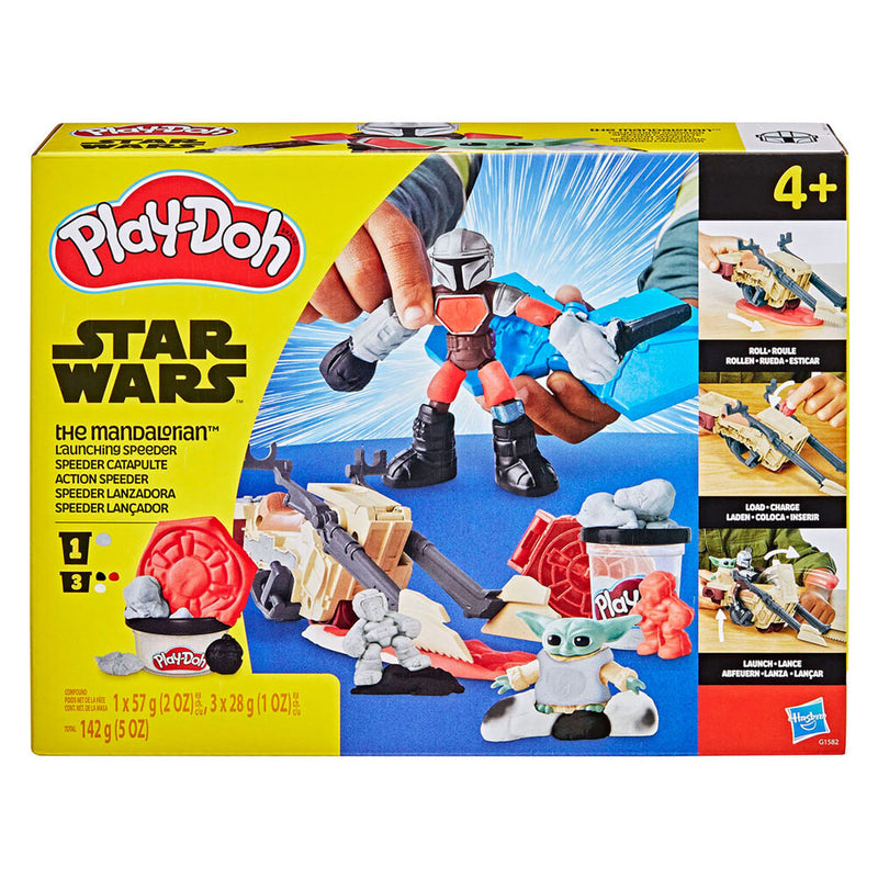 Afbeelding laden in galerijviewer, Play-doh star wars the mandelorian speeder - 3 kleipotjes
