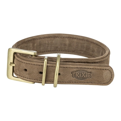 Afbeelding laden in galerijviewer, Trixie halsband hond pure leer bruin
