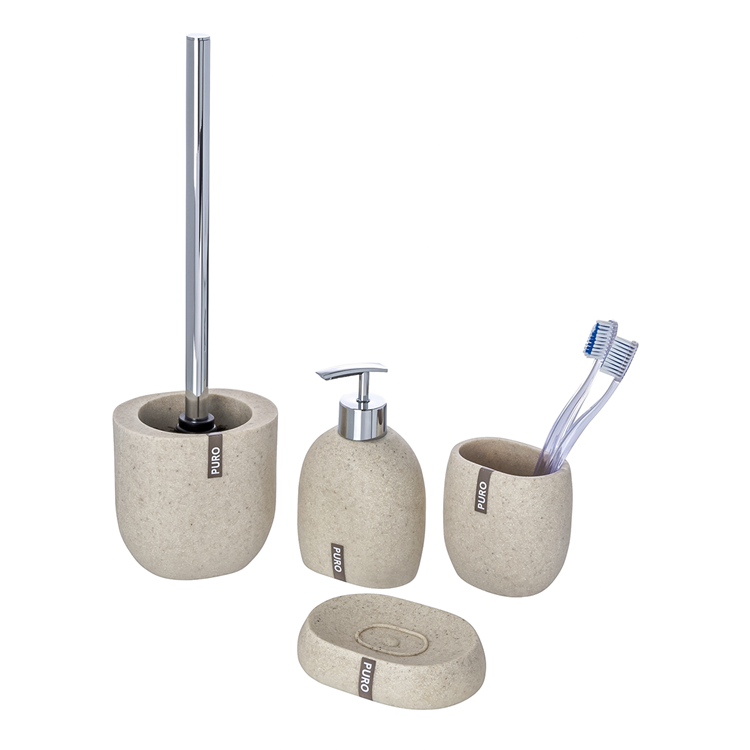 Afbeelding laden in galerijviewer, Wenko 1064992 - tandenborstelbeker puro beige | 2 stuks
