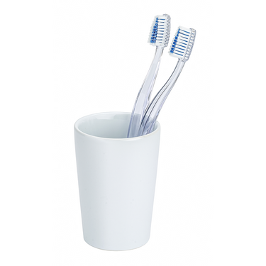 Wenko 1064995 - tandenborstelbeker coni keramiek wit | 4 stuks