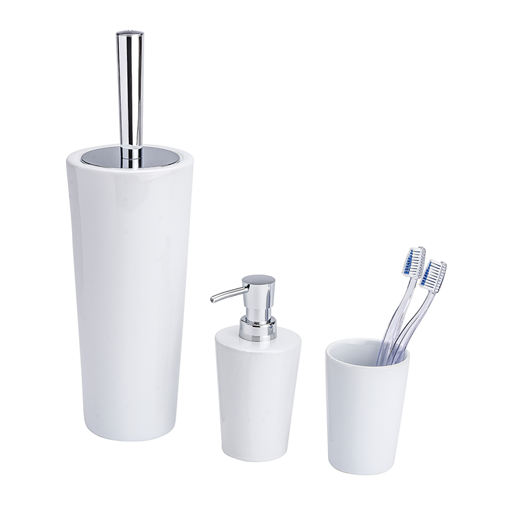Afbeelding laden in galerijviewer, Wenko 1064995 - tandenborstelbeker coni keramiek wit | 4 stuks
