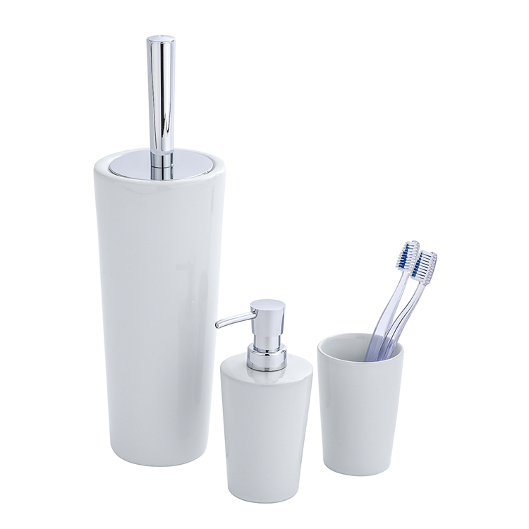 Afbeelding laden in galerijviewer, Wenko 1064995 - tandenborstelbeker coni keramiek wit | 4 stuks
