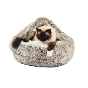 Croci kattenmand iglo gemeleerd beige wit