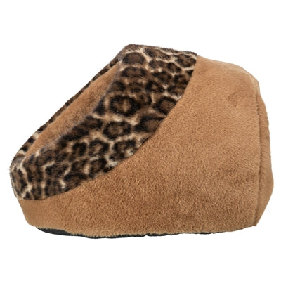 Afbeelding laden in galerijviewer, Trixie kattenmand iglo leo soft pluche bruin panterprint
