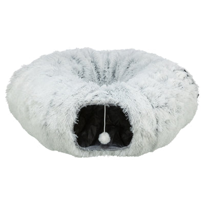 Afbeelding laden in galerijviewer, Trixie harvey pluche speeltunnel donut wit grijs
