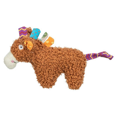 Afbeelding laden in galerijviewer, Trixie paard pluche met kattenkruid catnip bruin
