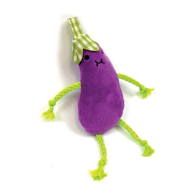 Afbeelding laden in galerijviewer, Happy pet tabby patch aubergines met catnip
