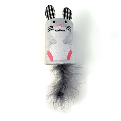 Afbeelding laden in galerijviewer, Happy pet tabby patch muis ratel en roller grijs

