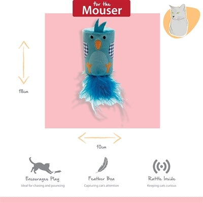 Afbeelding laden in galerijviewer, Happy pet tabby patch vogel ratel en roller blauw

