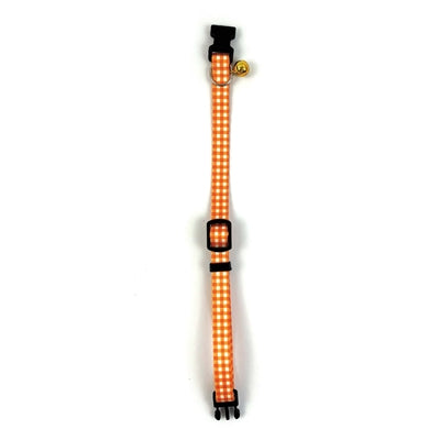Afbeelding laden in galerijviewer, Happy pet tabby patch halsband kat ruit oranje
