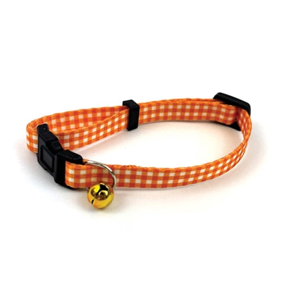 Afbeelding laden in galerijviewer, Happy pet tabby patch halsband kat ruit oranje
