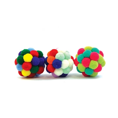 Afbeelding laden in galerijviewer, Happy pet tabby patch pom pom bal assorti
