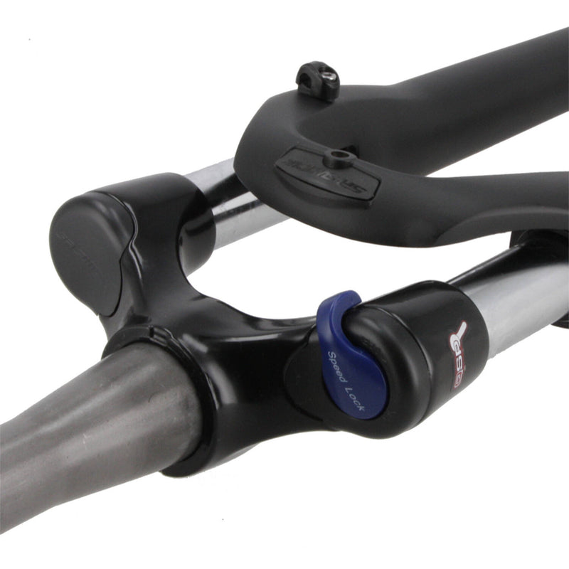 Afbeelding laden in galerijviewer, SrSuntour Vork nex-e25 nlo ds 700c 63mm tapered 9mm mat zwar
