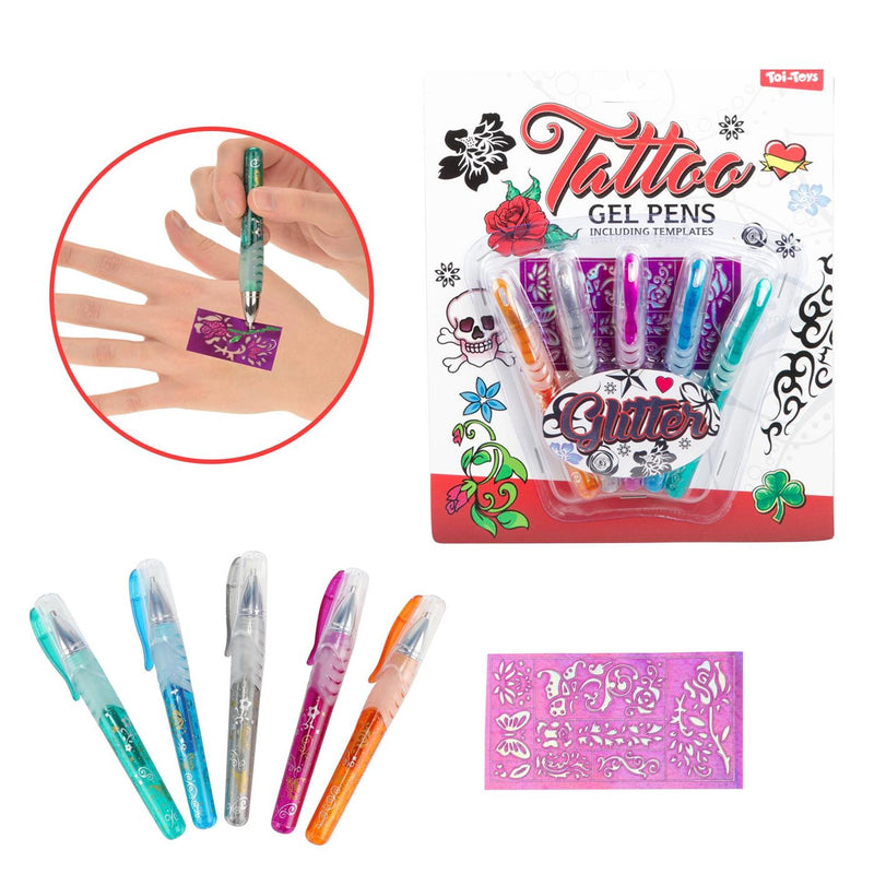 Afbeelding laden in galerijviewer, Toi-toys toi toys tattoo tattoo gelpennen set a 5
