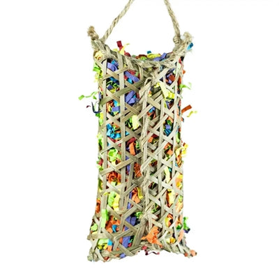 Afbeelding laden in galerijviewer, Back zoo nature parakeet woven bamboo pouch
