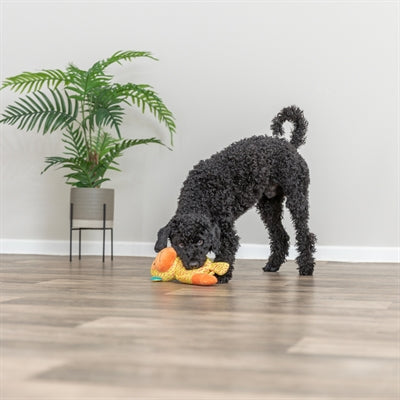 Trixie aap stof geel oranje