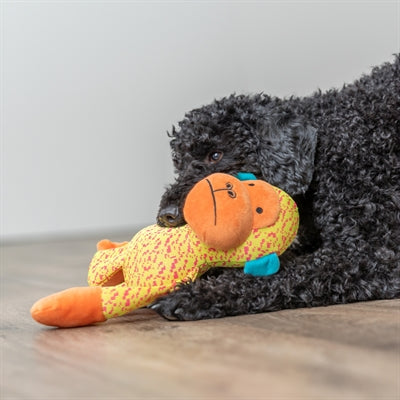 Afbeelding laden in galerijviewer, Trixie aap stof geel oranje
