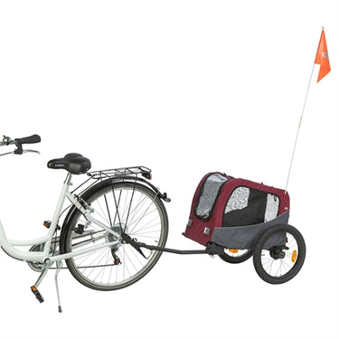 Trixie hondenfietskar grijs rood
